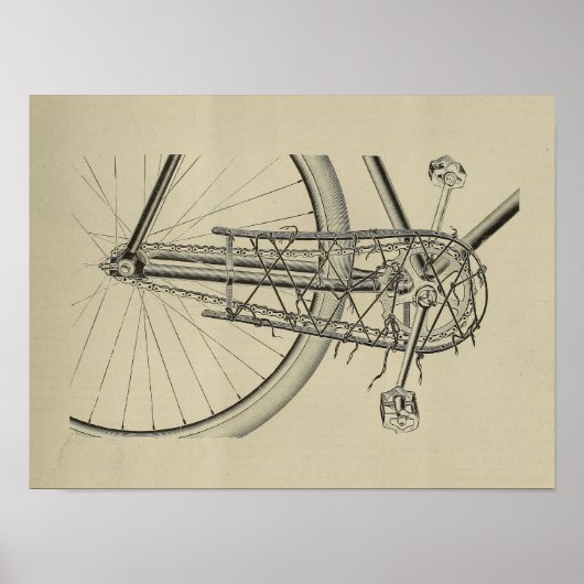 1896 fietsenmagazijn en kunstwerk Poster (Voorkant)