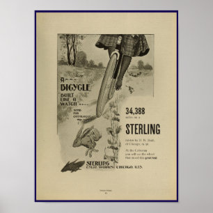 1896  fietsenmagazijn en kunstwerk Poster