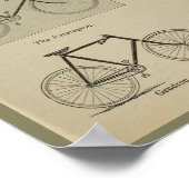 1896 fietsmodellen en kunstmatig Poster (Hoek)