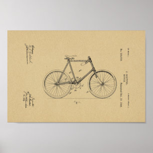 1896 fietspatroon — oude afdrukken poster