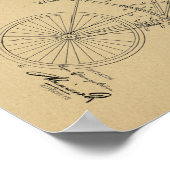 1896 fietsvelocipede-patentkunst poster (Hoek)