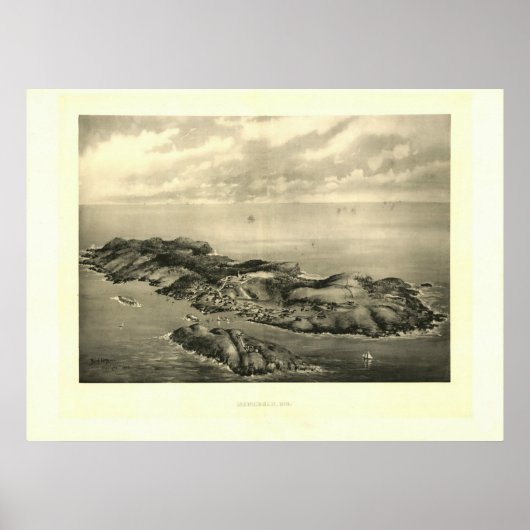 1896 Monhegan Island Print (Voorkant)