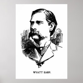 1896 NEWSPAPER-PORTRAIT VAN LAWMAN WYATT EARP POSTER
