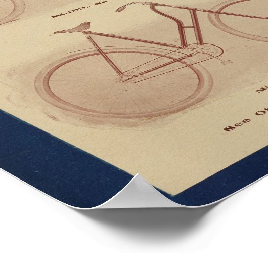 1896 rackfietsen en kunstdrukken poster (Hoek)