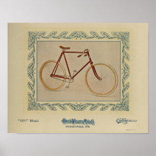 1896 Red Bicycle Magazine en art print