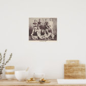 1896 Varsity College Boat Crew Poster (Keuken)