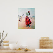  1896 Woman Golfer Print (Keuken)