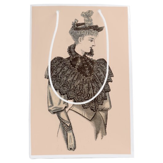 1897 Victoriaanse vrouw Medium Cadeauzakje (Voorkant)