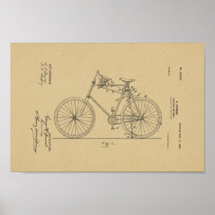 1898  brochure met fietspatroon poster