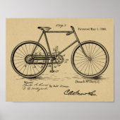 1898 brochure over fietspatroon — Kunstafdrukken Poster (Voorkant)