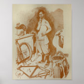 1898 fiets Feininger and Art Poster (Voorkant)