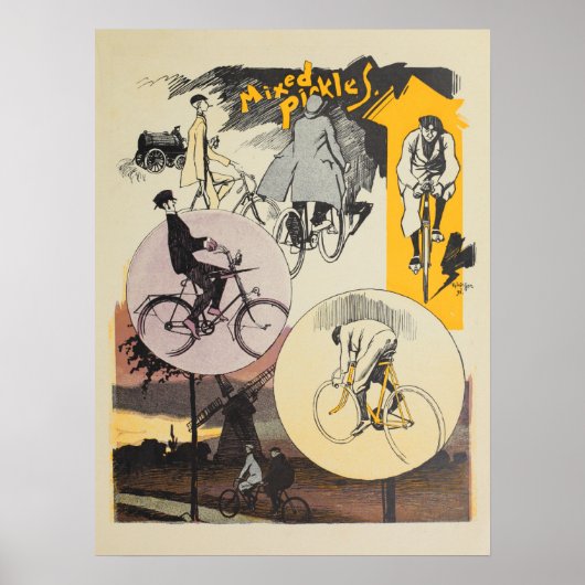 1898 fiets Feininger and Art Poster (Voorkant)