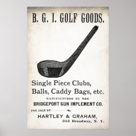  1898 Golf-reclame - Afdrukken Poster