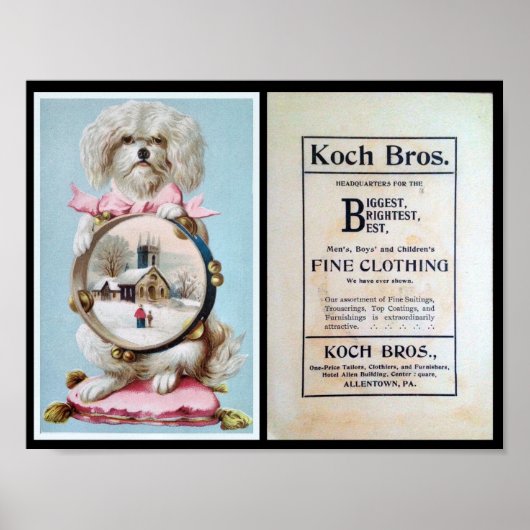 1898, Kleding, Hond, Adverteren, Poster (Voorkant)