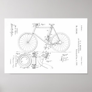1898 luchtfietspataderafdrukken poster