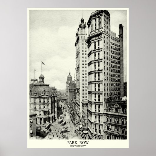 1898 Park Row, New York City Poster (Voorkant)