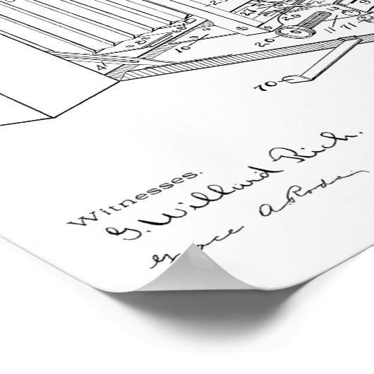 1898 Pliage Caméra Brevet Art Dessin Impression (Coin)