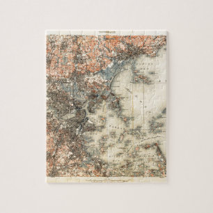 1898 Topografische kaart van Massachusetts uit Bos Legpuzzel
