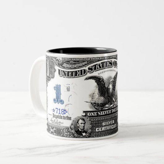 1899 1 Mok voor zwarte adelaar, Silver Certificate (Voorkant links)