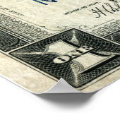 1899 Eén Amerikaanse dollar zilver-certificaat Poster (Hoek)