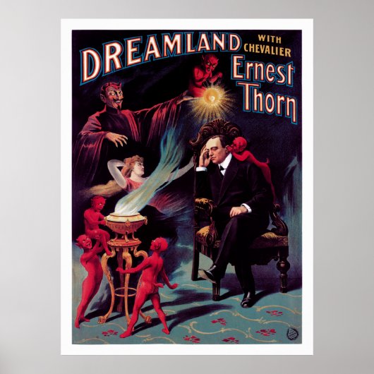1899 Ernest Thorn  Magicisch Poster teruggezet (Voorkant)