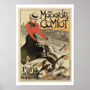 1899  Franse motorfiets en Poster