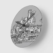 1899 Heisler Steam Engine Ronde Klok (Hoek)