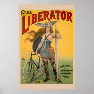 1899 Klassieke Art Nouveau Franse Fietsposter Poster
