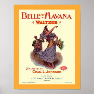 1899 oude Hoesje kopieerbuis van HAVANA Poster