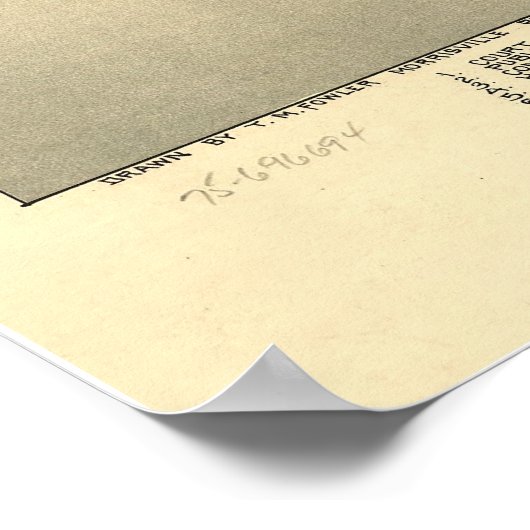 1899 St. Mary's, WV Bird's Eye Uitzicht Panoramic Poster (Hoek)