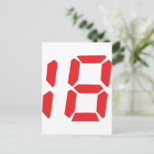 18 18-inch digitale wekker briefkaart (Staand voorkant)