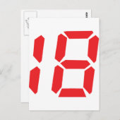 18 18-inch digitale wekker briefkaart (Voorkant / Achterkant)