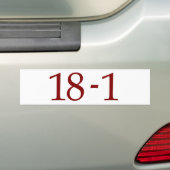 18-1 BUMPERSTICKER (Op auto)