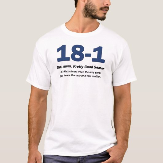 18-1 grappig t-shirt (Voorkant)