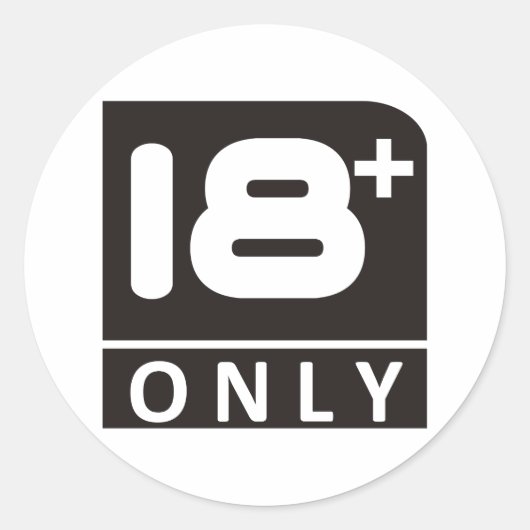 18 achttien ronde sticker (Voorkant)