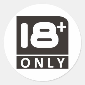 18 achttien ronde sticker