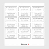 18 Adresetiketten voor individuele Script Name Sticker (Vel)