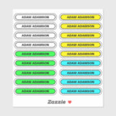 18 Balises du feuillet de nom complet - Stickers é (Feuille)