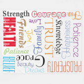 18 Buitengewone levenswensen Deken, fleece (Voorkant (Horizontaal))