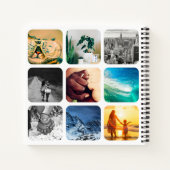 18 Carré Photo Collage White Hard Cover Journal (Dos)