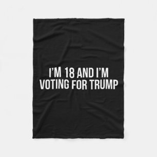 18 en IM stemmen voor Trump 2024 Conservative Repu Fleece Deken