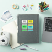 18 Étiquettes de nom complet - Autocollants pour é (Couverture iPad)