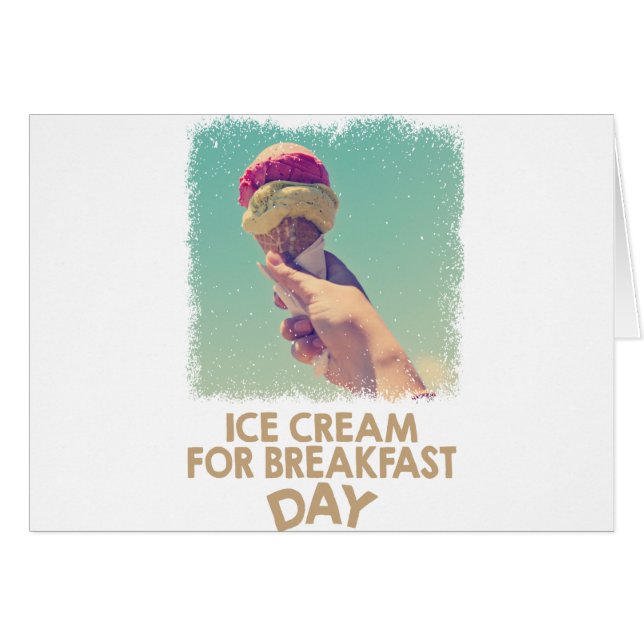 18 februari - Eat Ice Cream for Breakfast Day (Voorkant Horizontaal)