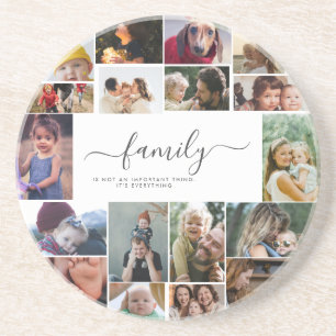 18 Foto Collage Cute Family Love Memory Zandsteen Onderzetter
