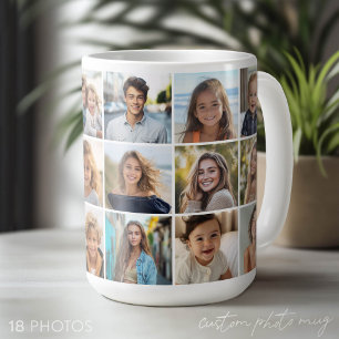 18 Foto Collage - Minimaal Raster met Wit Koffiemok