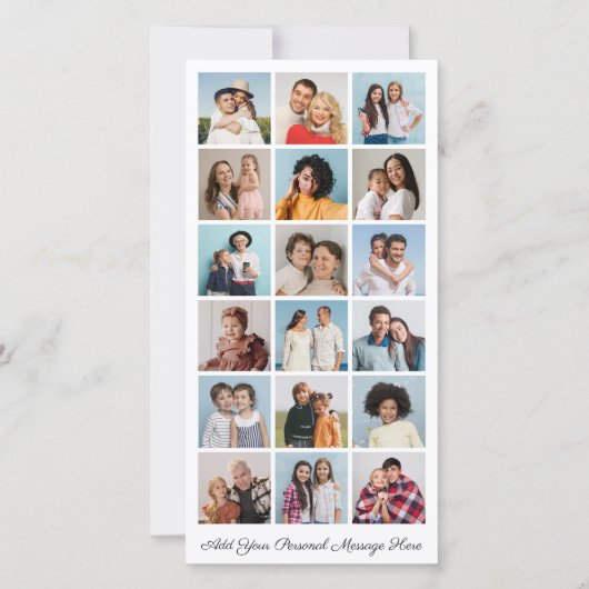 18 Foto Collage Voeg uw eigen groet toe Kaart (Voorkant)