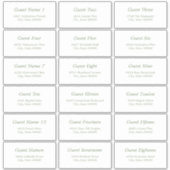 18 Gast Adresetiketten Wit Sage Groene Sticker (Voorkant)