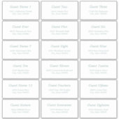 18 Gast Adresetiketten Zee Glas Witte Sticker (Voorkant)