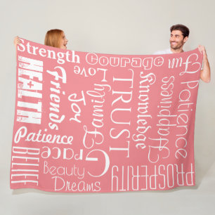 18 gepersonaliseerde namen of woorden Beste wensen Fleece Deken