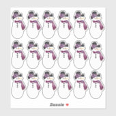 18 grillige sneeuwman sticker (Vel)